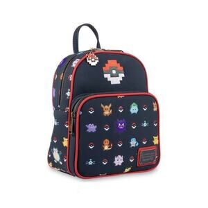 Loungefly Pokemon Mini Backpack Bag Embroidered Poke Ball NWT Pixelated Art 2021